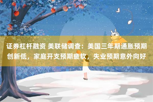 证券杠杆融资 美联储调查：美国三年期通胀预期创新低，家庭开支预期疲软，失业预期意外向好