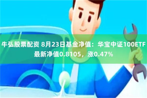 牛弘股票配资 8月23日基金净值：华宝中证100ETF最新净值0.8105，涨0.47%